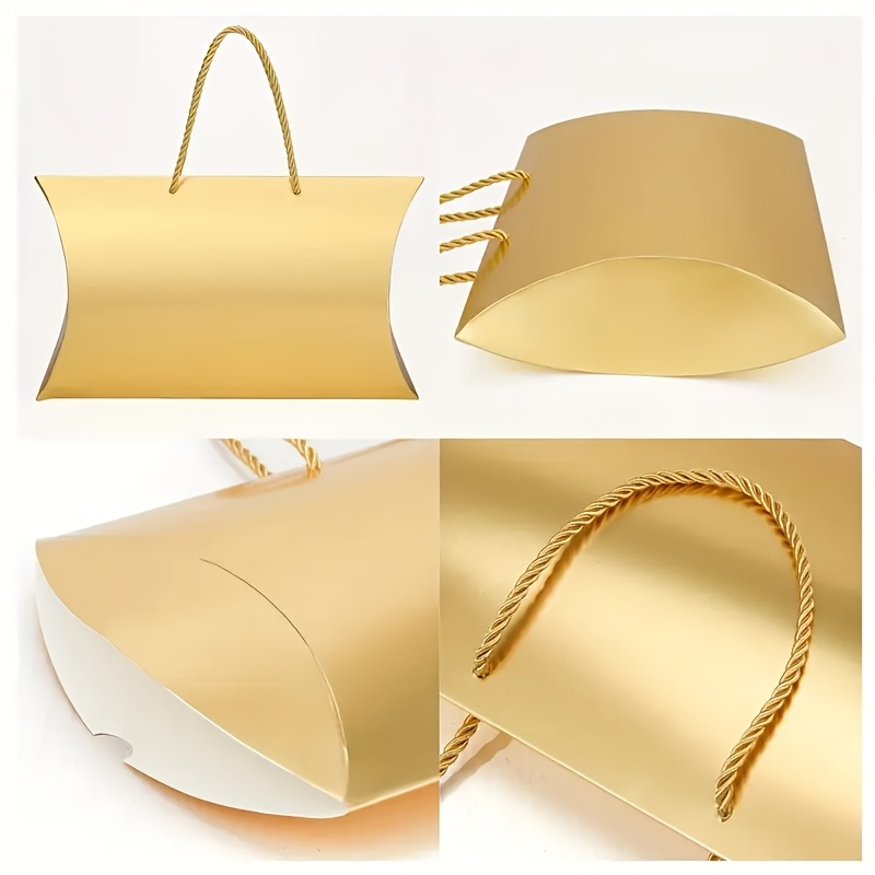10pcs Personalized Pillow-Shaped Gift Boxes with Handles